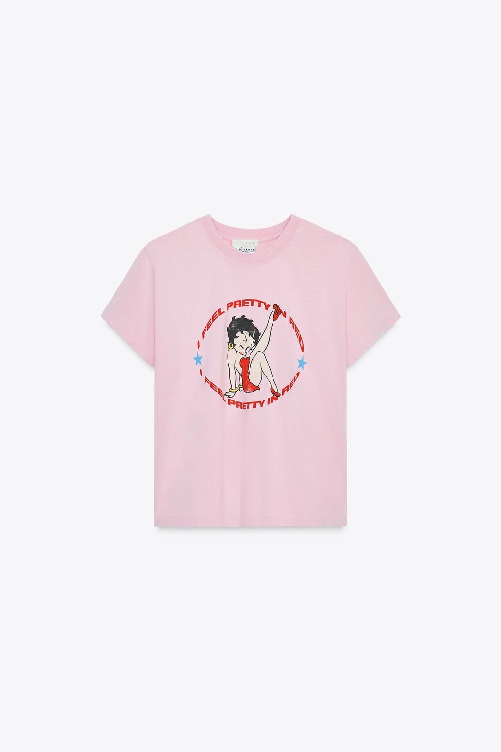 ФУТБОЛКА BETTY BOOP® С ЭФФЕКТОМ ПОТЕРТОСТИ