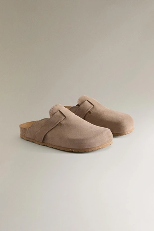 Клоги из кожи с ремешком- Заказать в России