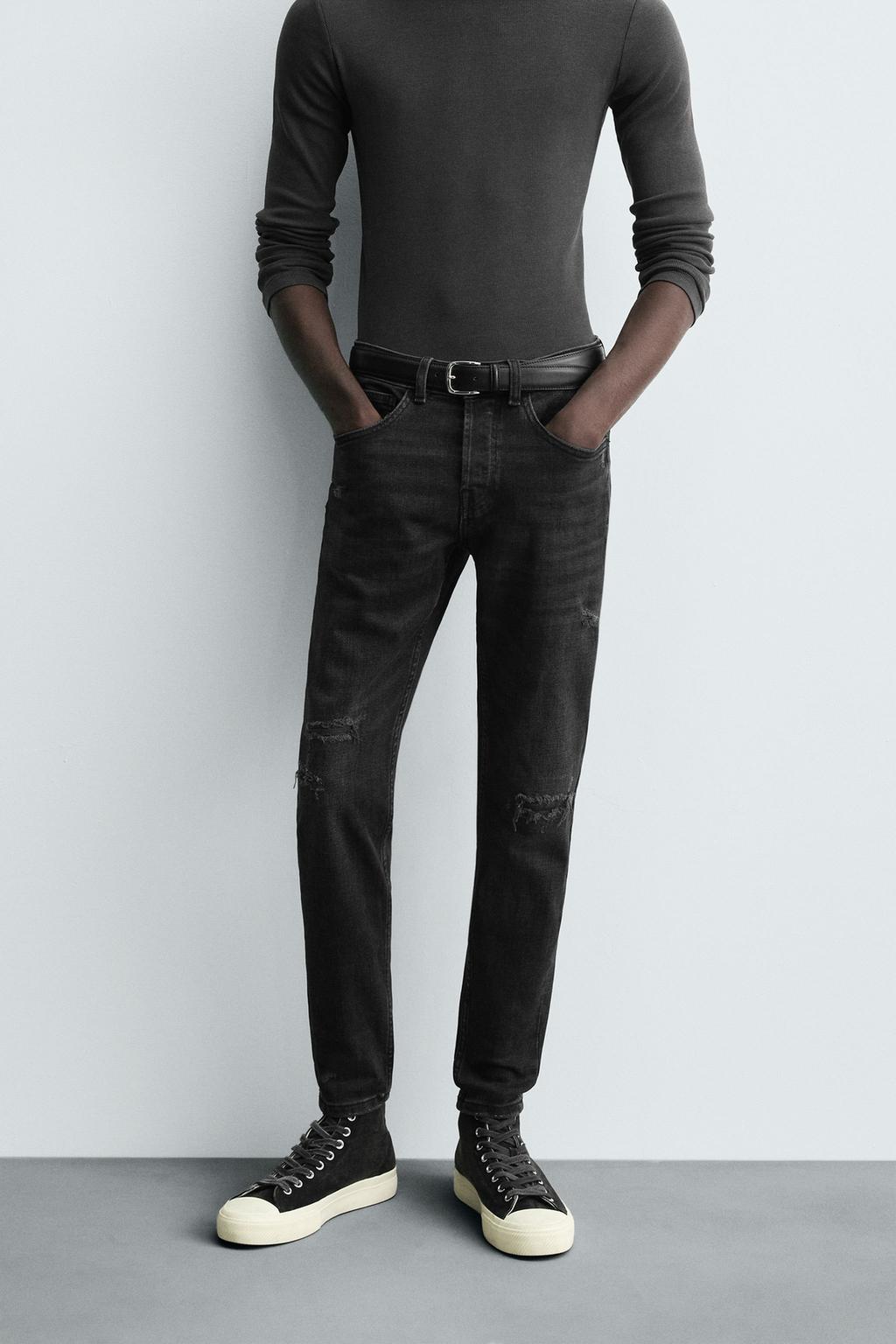ДЖИНСЫ SKINNY FIT С РАЗРЕЗАМИ