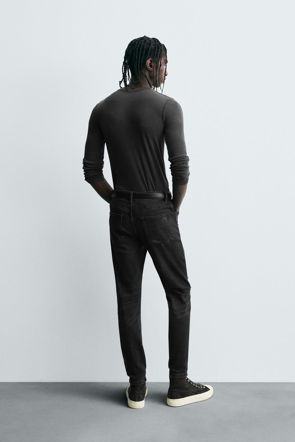 ДЖИНСЫ SKINNY FIT С РАЗРЕЗАМИ