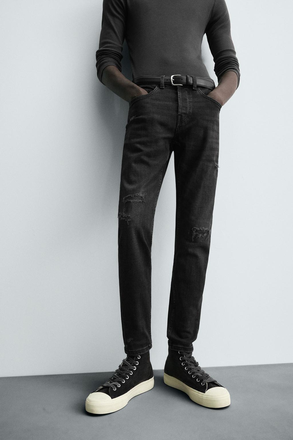 ДЖИНСЫ SKINNY FIT С РАЗРЕЗАМИ
