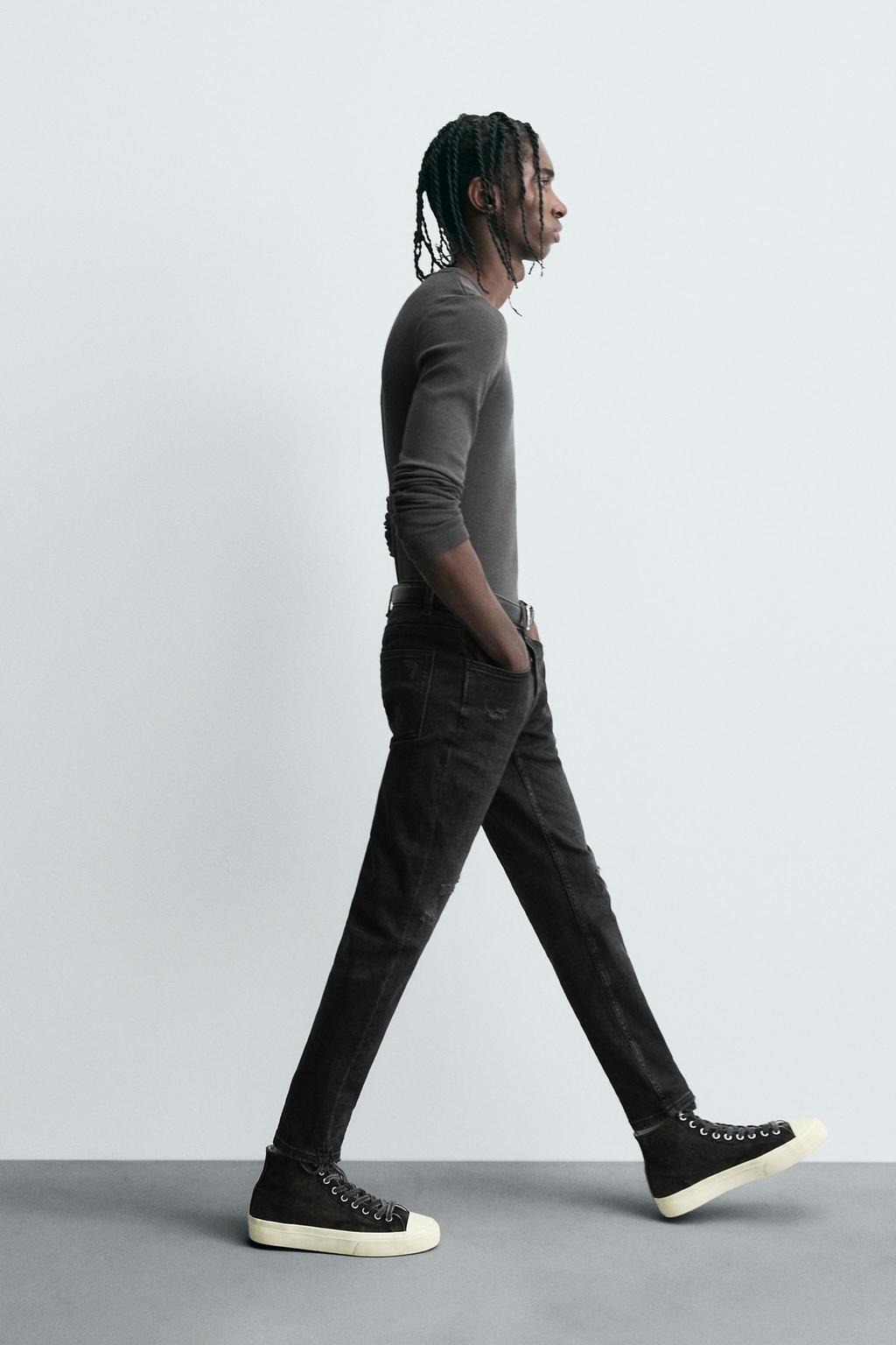 ДЖИНСЫ SKINNY FIT С РАЗРЕЗАМИ