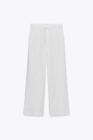 Брюки в пижамном стиле в полоску- Заказать в России