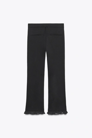 Укороченные брюки клеш с воланами- Заказать в России