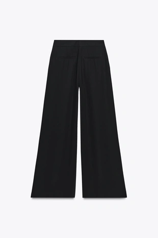 Брюки-палаццо с защипами- Заказать в России