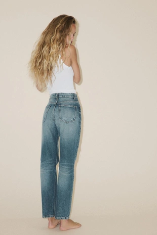 Джинсы TRF MOM FIT с высокой посадкой- Заказать в России