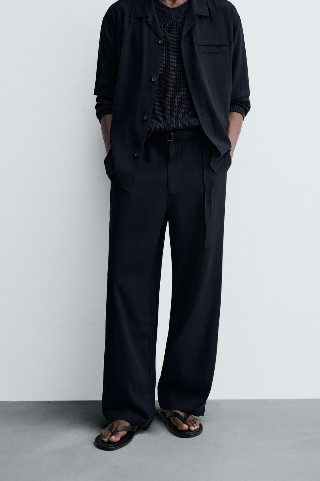 БРЮКИ RELAXED FIT С РЕМНЕМ