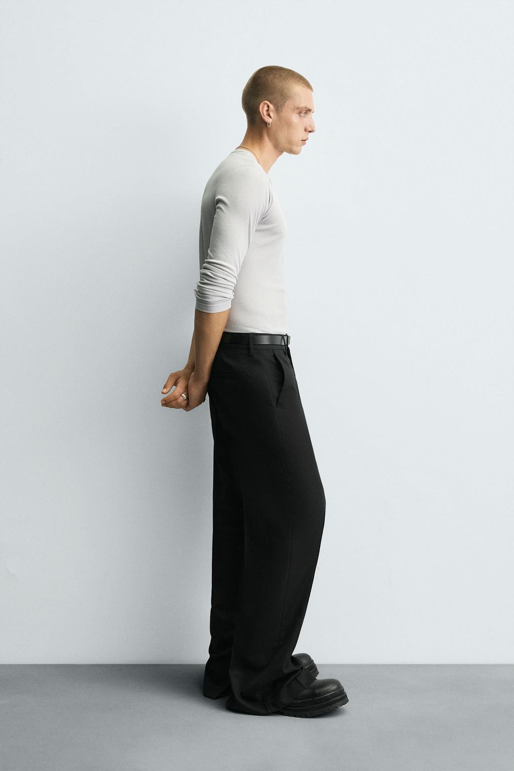 БРЮКИ STRAIGHT FIT С РАЗРЕЗАМИ
