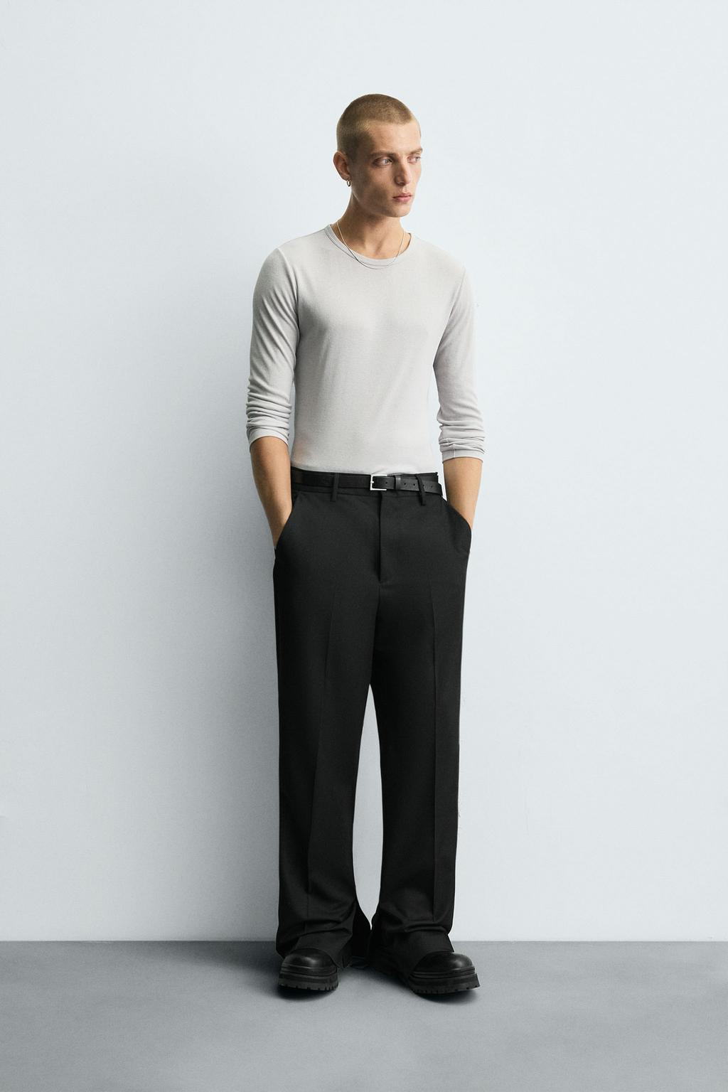 БРЮКИ STRAIGHT FIT С РАЗРЕЗАМИ