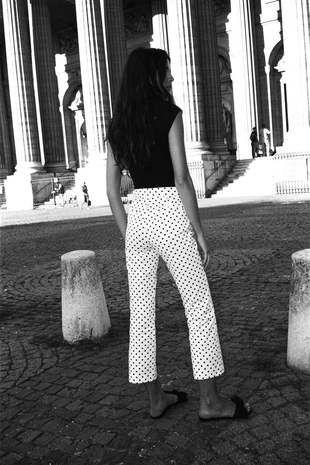 Брюки MINI FLARE в горошек- Заказать в России