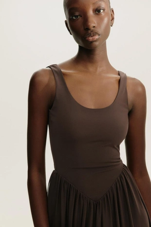 Комбинированное платье из тюля- Заказать в России