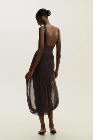 Комбинированное платье из тюля- Заказать в России