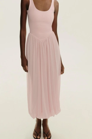 Комбинированное платье из тюля- Заказать в России