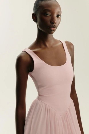 Комбинированное платье из тюля- Заказать в России