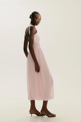 Комбинированное платье из тюля- Заказать в России