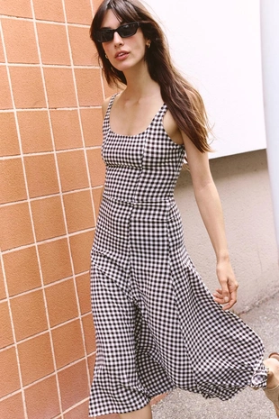 Платье в клетку виши- Заказать в России