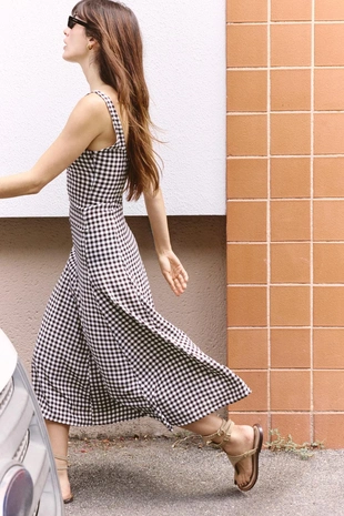 Платье в клетку виши- Заказать в России