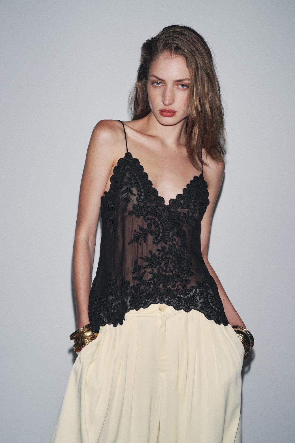 ТОП В БЕЛЬЕВОМ СТИЛЕ С КРУЖЕВОМ — ZW COLLECTION