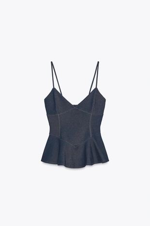 Топ из твила с баской- Заказать в России