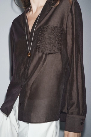 Рубашка с вышивкой — ZW COLLECTION- Заказать в России