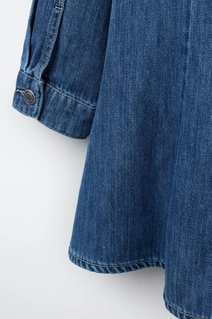 Blue | 0595/713/400 - Zara Джинсовое платье с разрезами