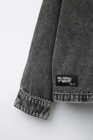 Джинсовая куртка-рубашка с вышивкой- Заказать в России