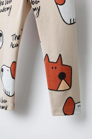 Легинсы с принтом «собачки»- Заказать в России