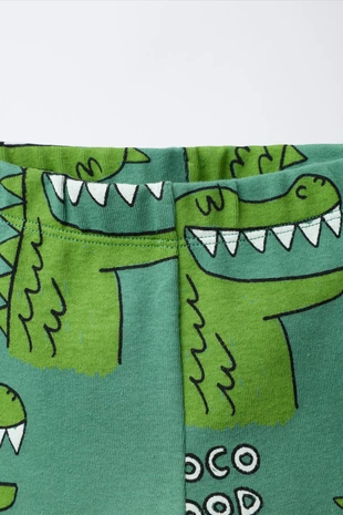 Green | 6224/950/500 - Zara Легинсы с принтом «крокодилы»