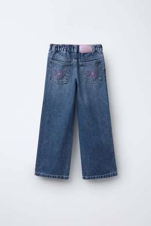 Джинсовые брюки с широкими штанинами KUROMI © SANRIO- Заказать в России