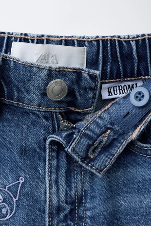 Джинсовые брюки с широкими штанинами KUROMI © SANRIO- Заказать в России