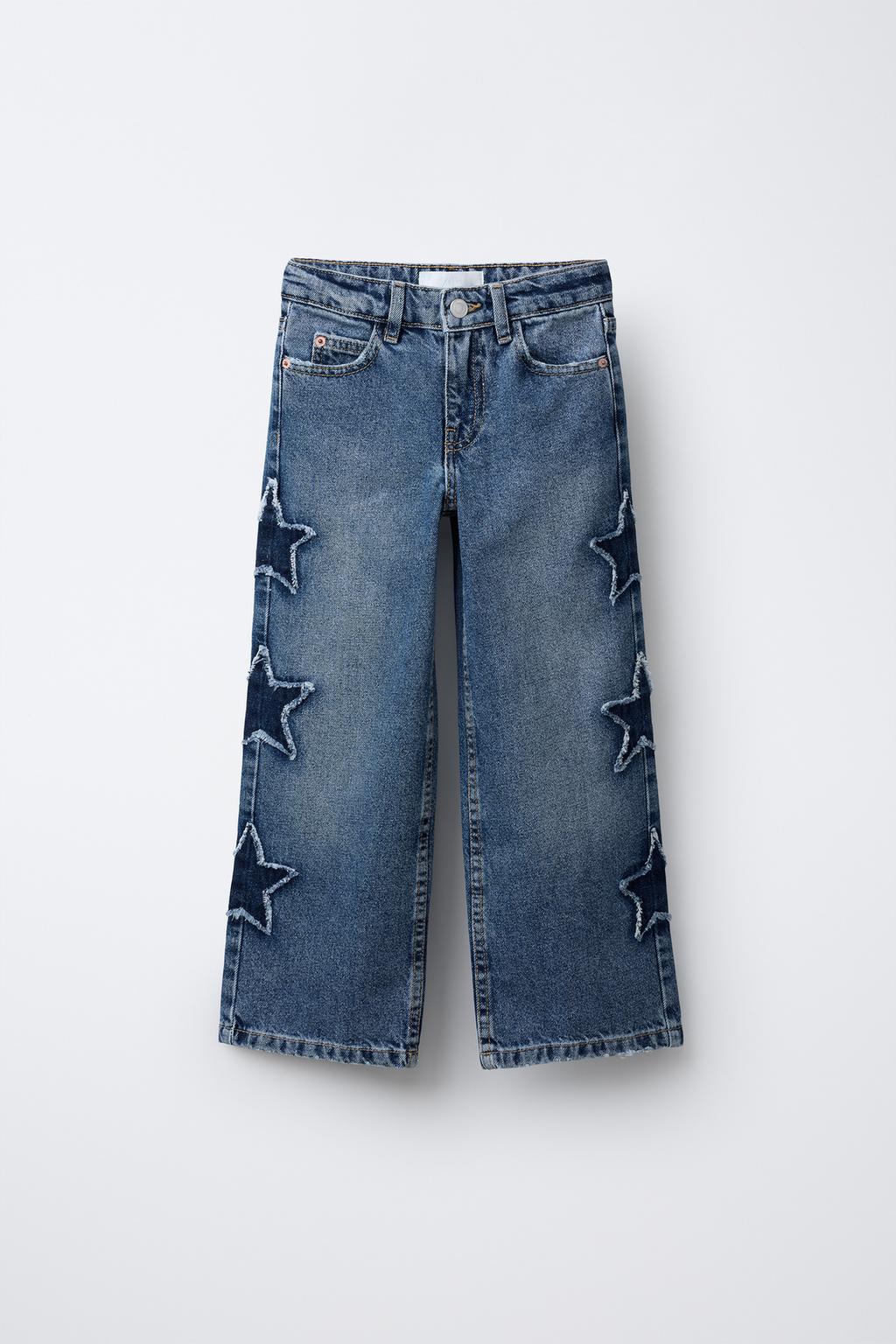 ДЖИНСЫ WIDE LEG С ЛОСКУТНЫМИ ЗВЕЗДАМИ