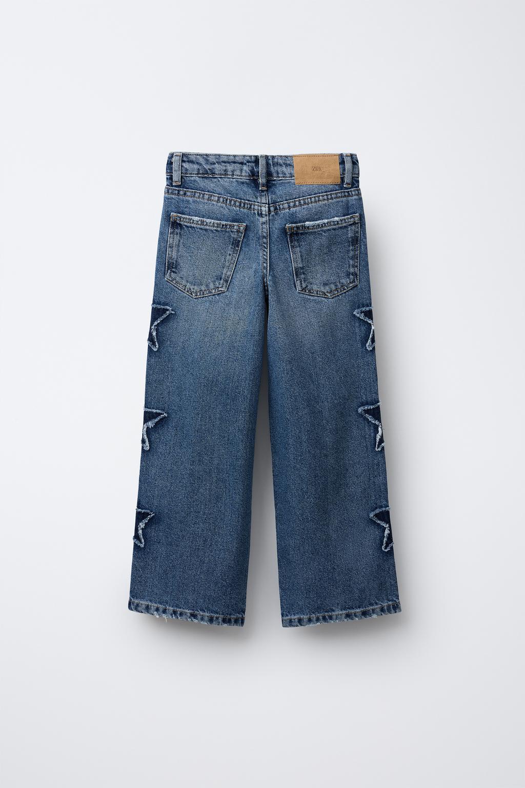 ДЖИНСЫ WIDE LEG С ЛОСКУТНЫМИ ЗВЕЗДАМИ
