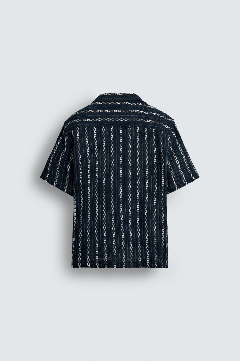 РУБАШКА JACQUARD С ГЕОМЕТРИЧЕСКИМ УЗОРОМ