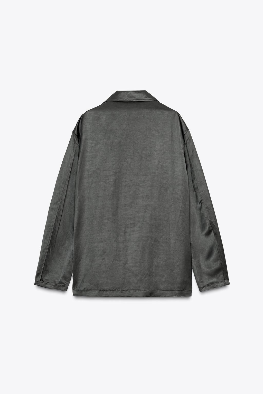 БЛЕЙЗЕР ИЗ АТЛАСНОЙ ТКАНИ С ЛЬНОМ — ZW COLLECTION
