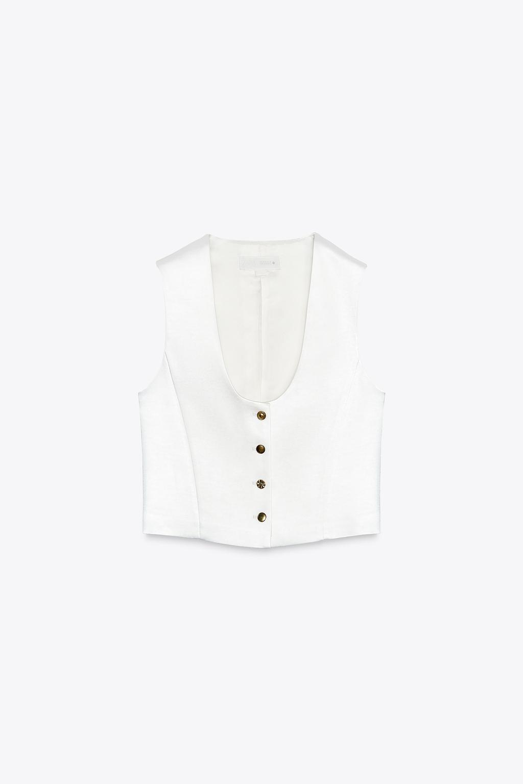 ЖИЛЕТ ИЗ АТЛАСНОЙ ТКАНИ — ZW COLLECTION