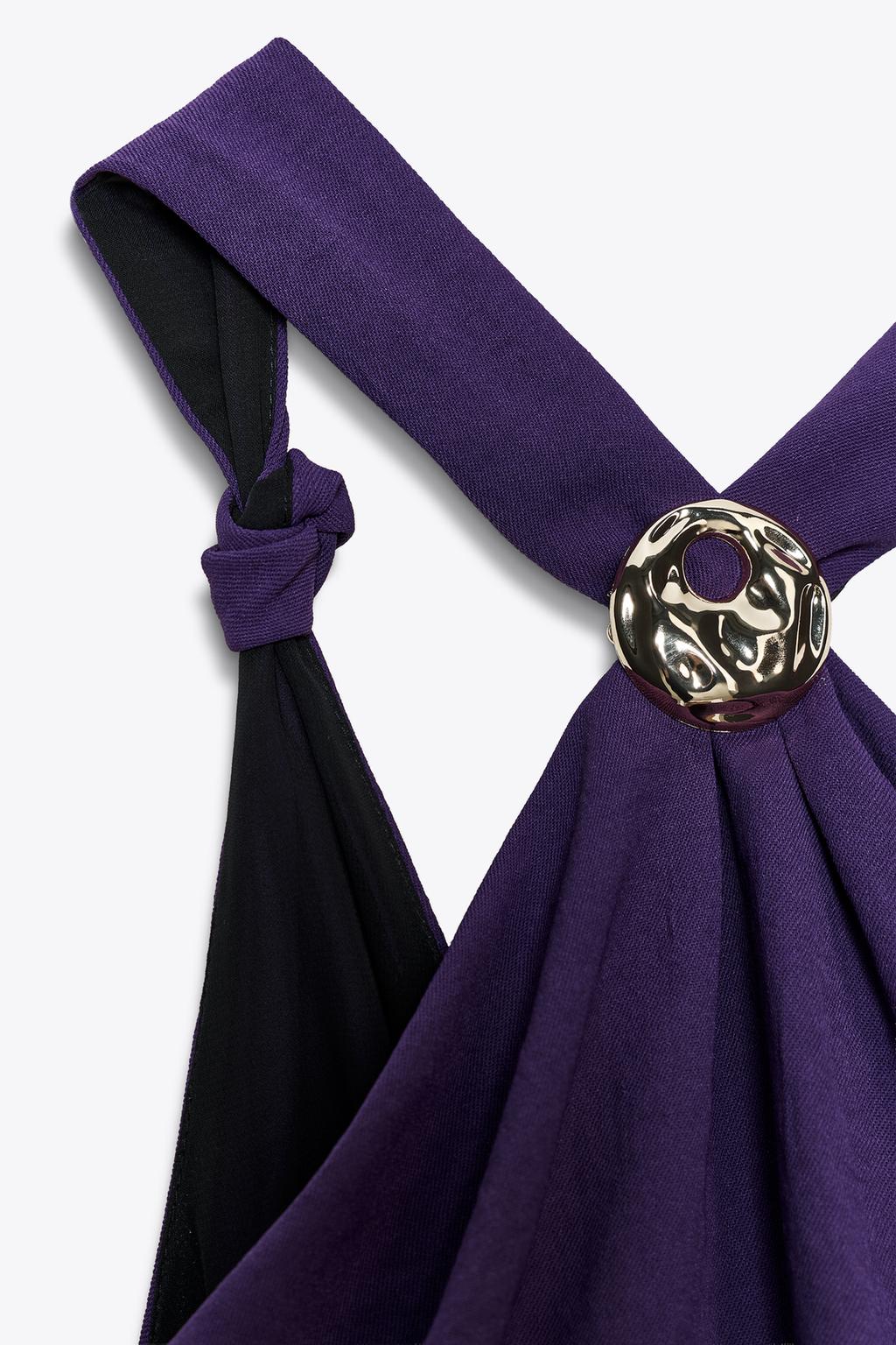 ПЛАТЬЕ МИДИ С УЗЛОМ И ФУРНИТУРОЙ