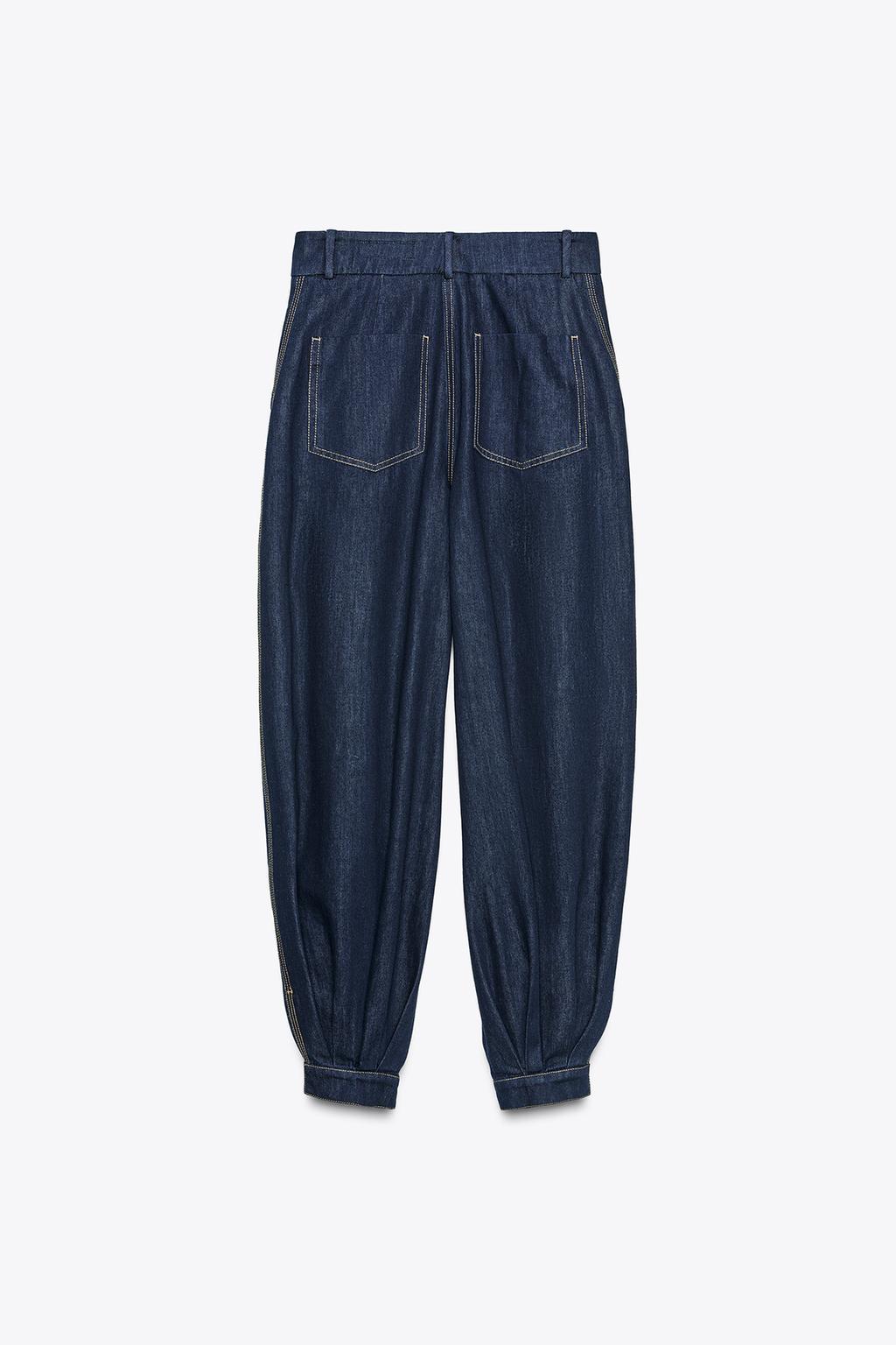 ДЖИНСОВЫЕ БРЮКИ С ЗАЩИПАМИ — ZW COLLECTION