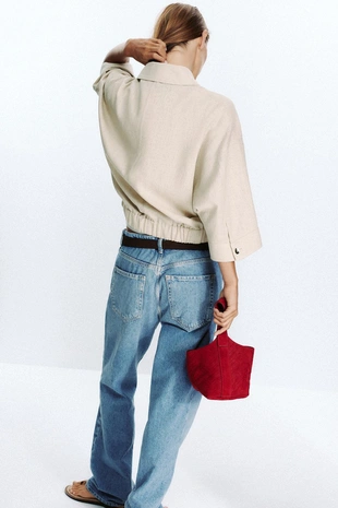 Куртка сафари изо льна- Заказать в России