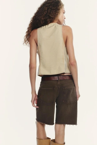 Джинсовые бермуды TRF со средней посадкой- Заказать в России