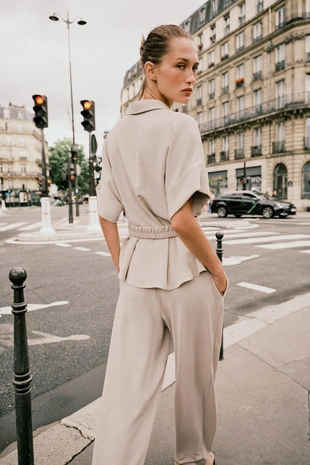 Рубашка сафари с поясом- Заказать в России