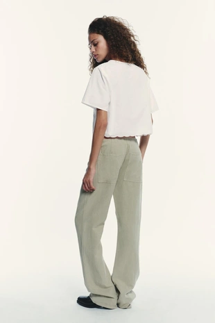 Oyster-white | 0881/050/251 - Zara Рубашка с вышивкой и завязками