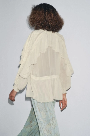 Блуза с воланами и кружевом ZW COLLECTION- Заказать в России