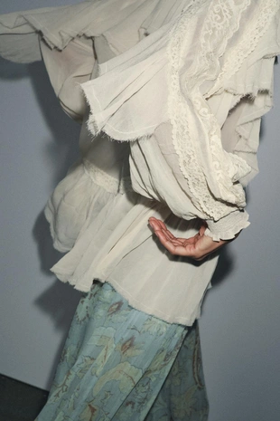 Блуза с воланами и кружевом ZW COLLECTION- Заказать в России