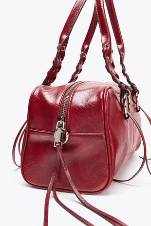 Сумка-боулинг с эффектом кракелюра- Заказать в России