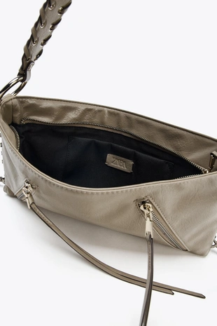 Сумка с плечевым ремнем и молниями- Заказать в России