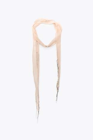 Платок с бисером и бахромой- Заказать в России