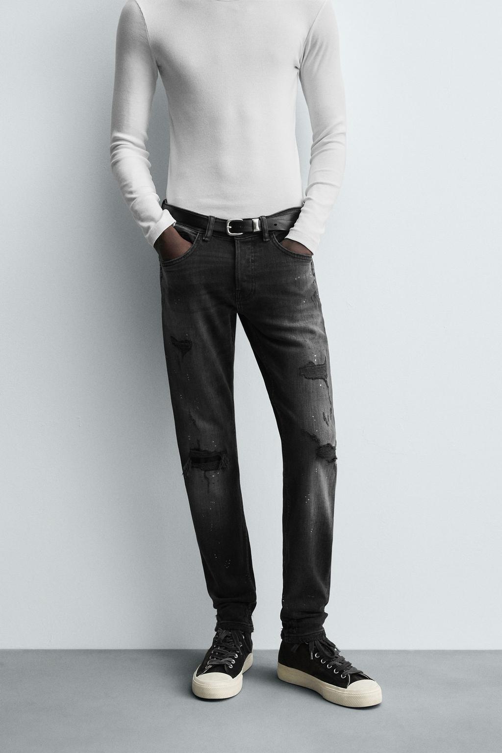 ДЖИНСЫ SKINNY FIT С РАЗРЕЗАМИ