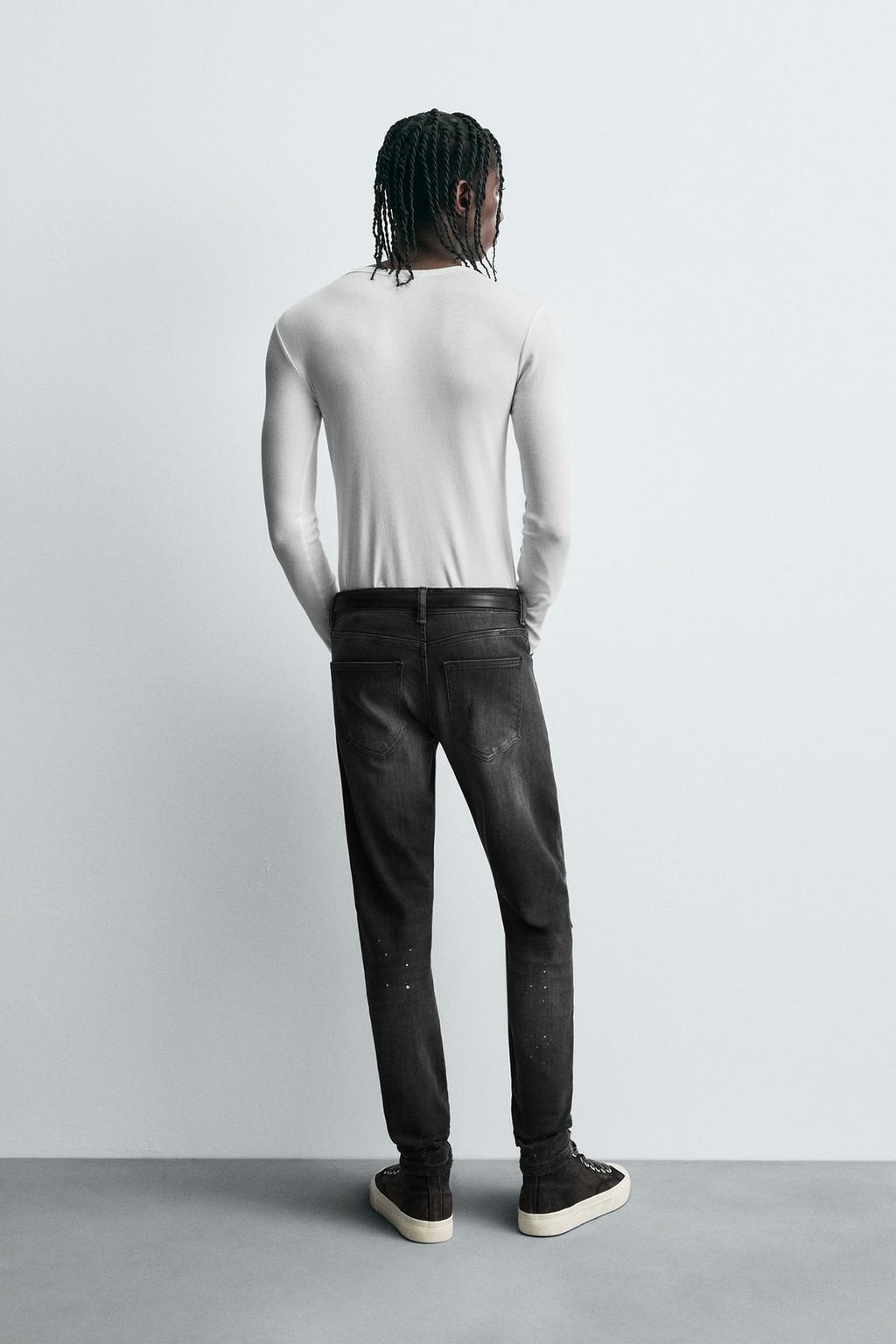 ДЖИНСЫ SKINNY FIT С РАЗРЕЗАМИ