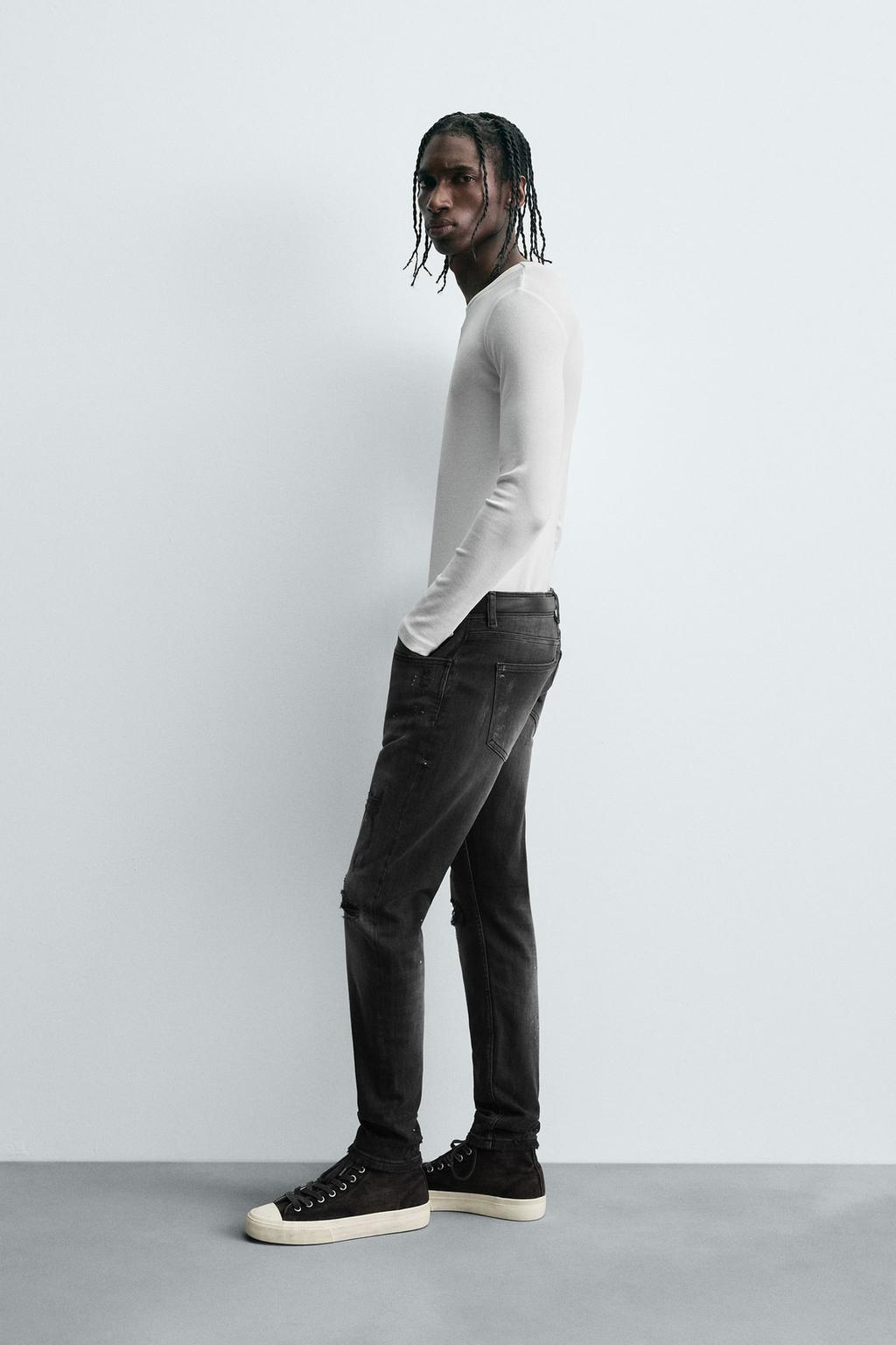 ДЖИНСЫ SKINNY FIT С РАЗРЕЗАМИ