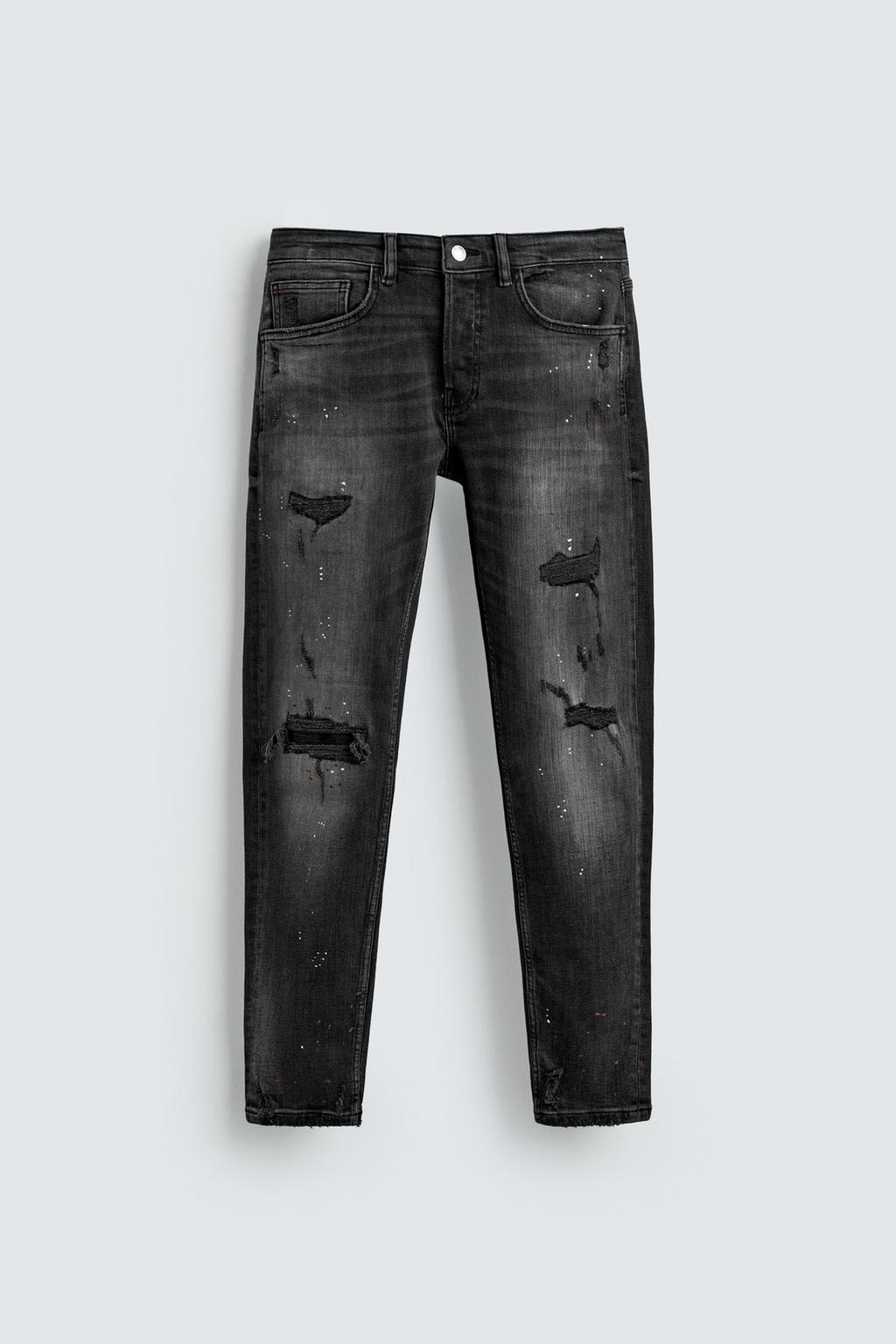 ДЖИНСЫ SKINNY FIT С РАЗРЕЗАМИ